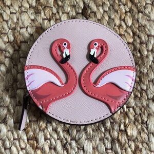 Kate Spade Flamingo Round Coin Purse New Never Used